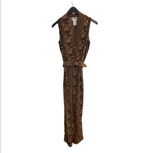 Brown Snake Skin Jumpsuit